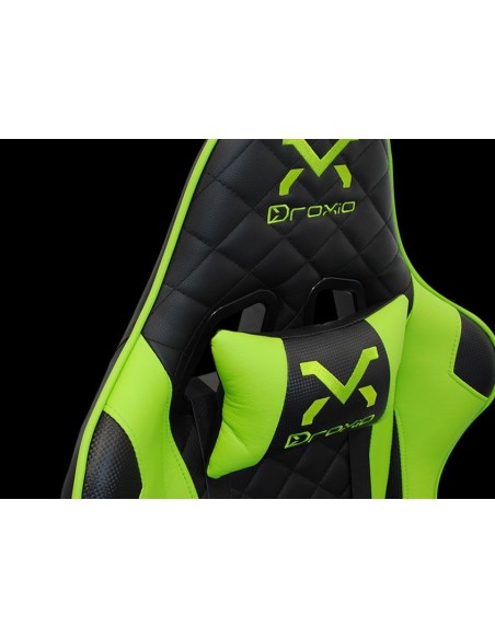 SILLA GAMER DROXIO TROUN NEGRA VERDE