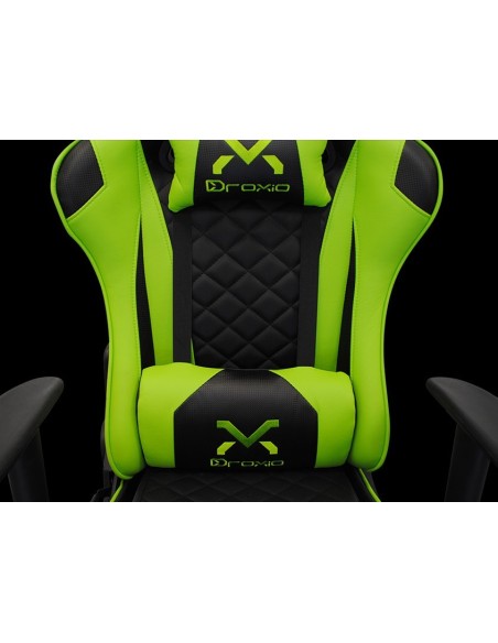 SILLA GAMER DROXIO TROUN NEGRA VERDE