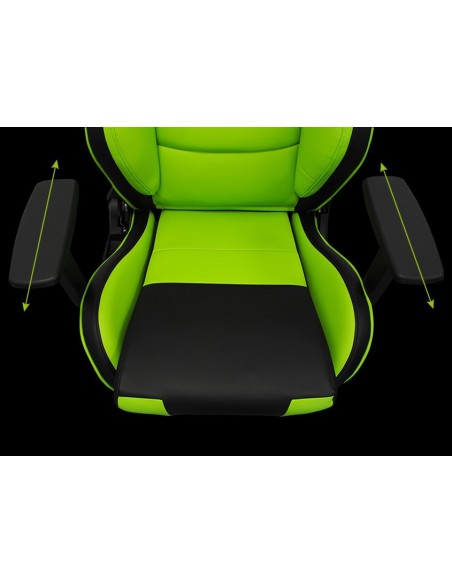 SILLA GAMER DROXIO TROUN-PRO NEGRA VERDE