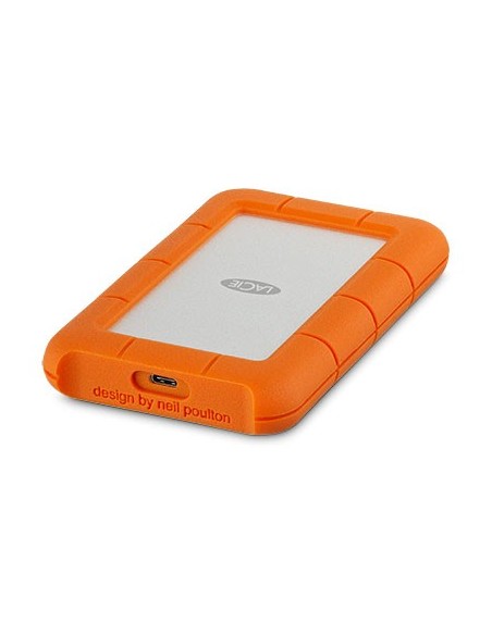 LaCie Rugged USB-C disco duro externo 1000 GB Naranja, Plata