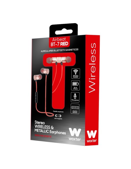 Woxter Airbeat BT-7 Auriculares Dentro de oído Oro, Rojo