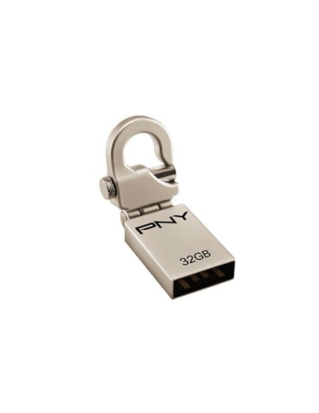 PNY 32GB Micro Hook Attaché unidad flash USB USB tipo A 2.0 Metálico