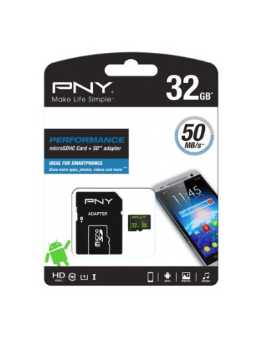 PNY Performance memoria flash 32 GB MicroSDHC Clase 10 UHS-I