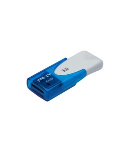 PNY Attaché 4 3.0 64GB unidad flash USB USB tipo A 3.0 (3.1 Gen 1) Azul, Blanco