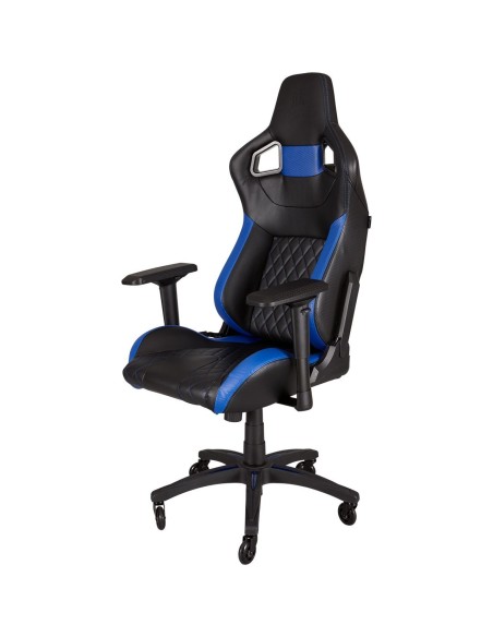 Corsair T1 Race Silla para videojuegos de PC Asiento acolchado Negro, Azul