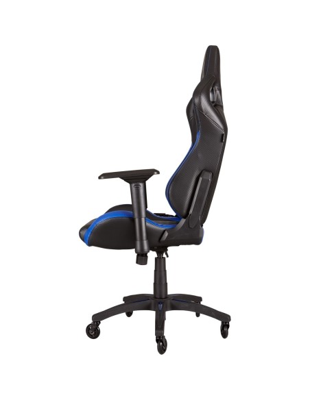 Corsair T1 Race Silla para videojuegos de PC Asiento acolchado Negro, Azul