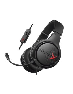 Creative Labs Sound BlasterX H5 auricular con micrófono Diadema Binaural Negro, Rojo