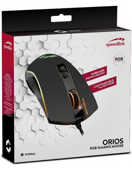 SPEEDLINK ORIOS ratón USB Óptico 10000 DPI mano derecha