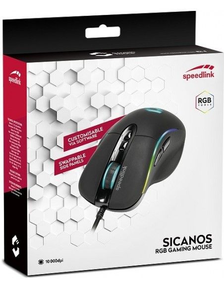 SPEEDLINK SICANOS ratón USB 10000 DPI mano derecha