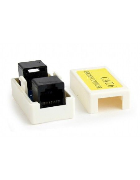 Acoplador RJ45 H H Cat. 6 LAN,  blanco  NCA-LC6-01