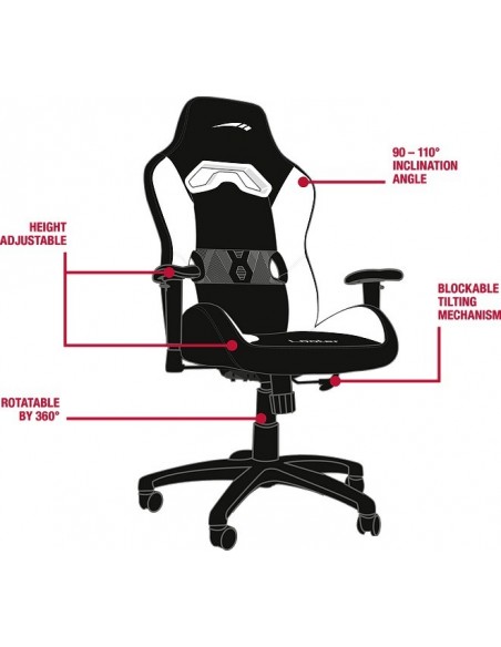 SPEEDLINK LOOTER silla de oficina y de ordenador Asiento acolchado Respaldo acolchado
