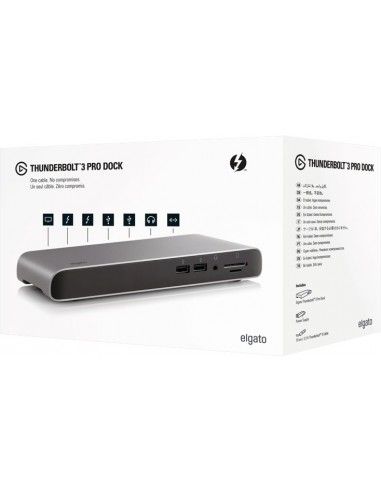 Elgato 10DAC8501 hub de interfaz Thunderbolt 3 40000 Mbit s Negro, Gris