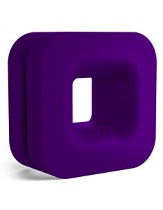 ORGANIZADOR CABLES AURICULARES PUCK METALICO IMANTADO MORADO