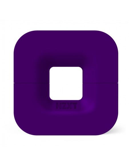 ORGANIZADOR CABLES AURICULARES PUCK METALICO IMANTADO MORADO