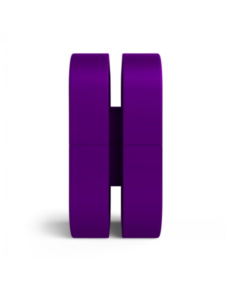 ORGANIZADOR CABLES AURICULARES PUCK METALICO IMANTADO MORADO