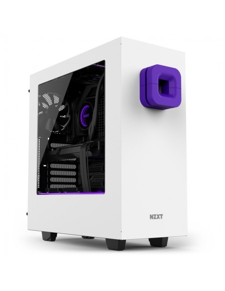 ORGANIZADOR CABLES AURICULARES PUCK METALICO IMANTADO MORADO