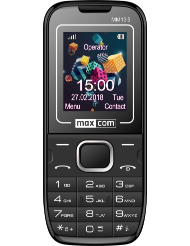MaxCom MM135 teléfono móvil 4,5 cm (1.77") 60 g Negro, Azul