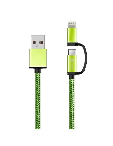 X-ONE CDL1000GR cable USB 1 m 2.0 USB A Micro-USB A Verde