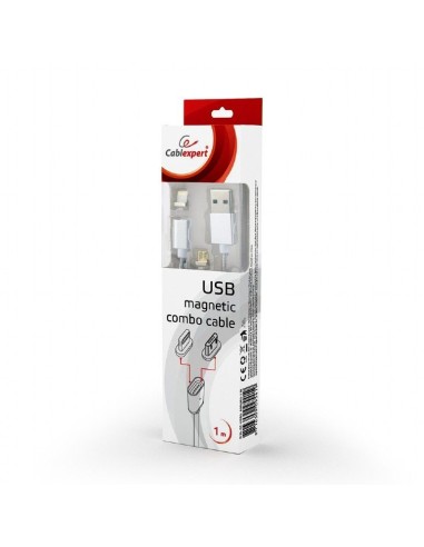 Gembird CC-USB2-AMLM3-1M cable USB USB A Macho Plata