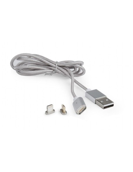 Gembird CC-USB2-AMLM3-1M cable USB USB A Macho Plata