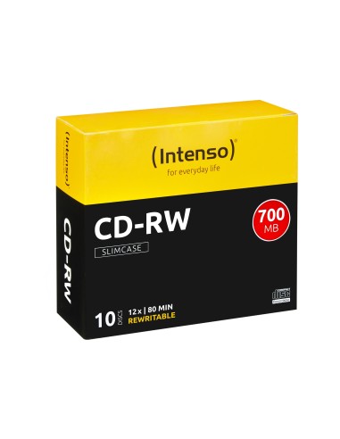 Intenso CD-RW 700MB   80min, 12x 10 pieza(s)