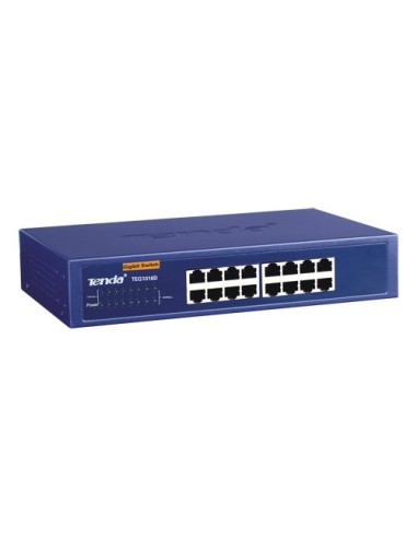 Tenda 16-port Gigabit Ethernet Switch No administrado Azul