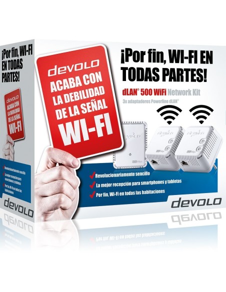 DEVOLO DLAN 500 WIFI NETWORK KIT PLC