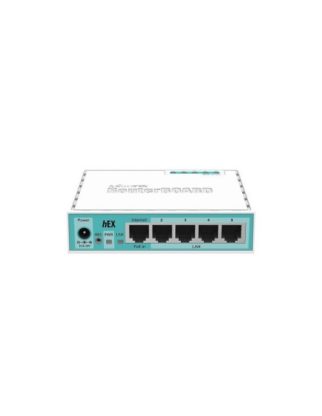 Mikrotik RB750GR3 router Ethernet Turquesa, Blanco