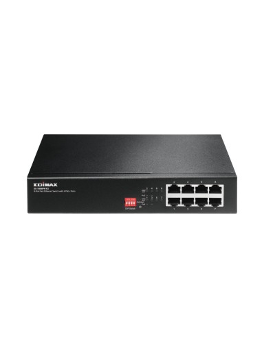 Edimax ES-1008PH V2 switch Fast Ethernet (10 100) Negro Energía sobre (PoE)