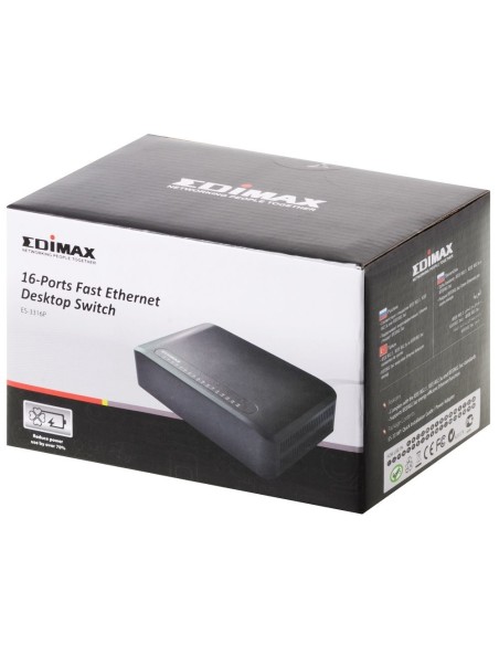 Edimax ES-3316P switch No administrado Fast Ethernet (10 100) Negro