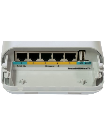 Mikrotik OmniTIK UPA-5HnD punto de acceso WLAN Energía sobre Ethernet (PoE) Blanco