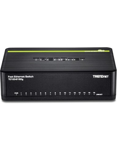 Trendnet TE100-S16Dg No administrado L2 Fast Ethernet (10 100) Negro