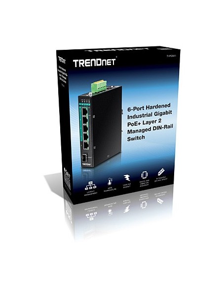 Trendnet TI-PG541i Gestionado L2+ Gigabit Ethernet (10 100 1000) Negro Energía sobre (PoE)