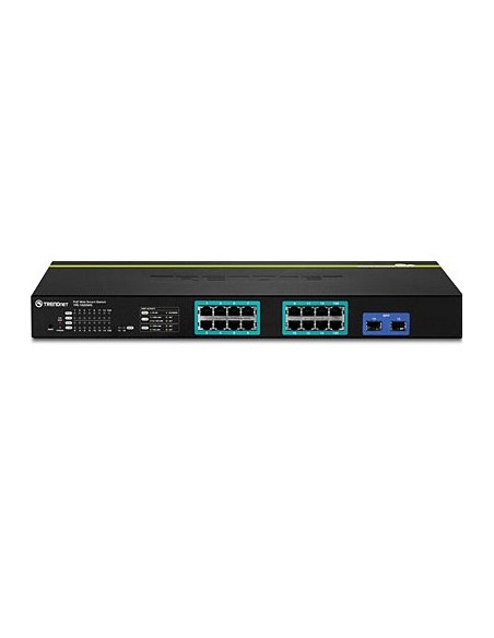 Trendnet TPE-1620WS switch Gestionado L2 Gigabit Ethernet (10 100 1000) Negro 1U Energía sobre (PoE)