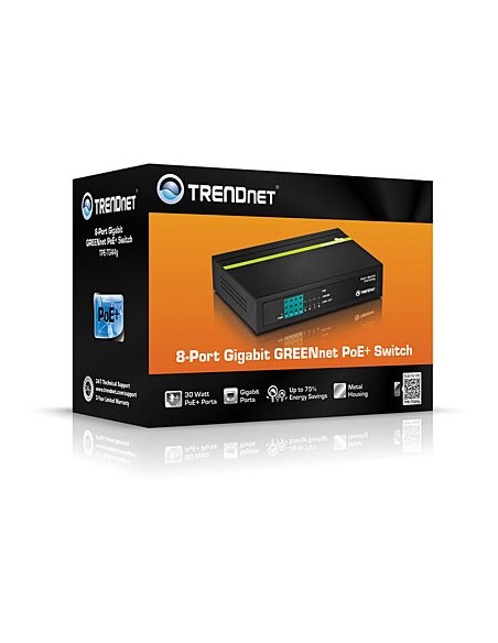 Trendnet TPE-TG44G switch Negro Energía sobre Ethernet (PoE)