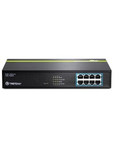 Trendnet TPE-T80H switch No administrado Fast Ethernet (10 100) Negro Energía sobre (PoE)