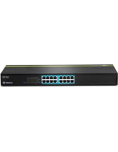 Trendnet TPE-T160H switch Fast Ethernet (10 100) Negro Energía sobre (PoE)