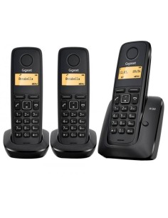 TELEFONO GIGASET INALAMBRICO A120 TRIO NEGRO