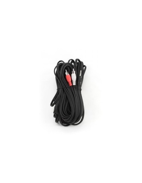Gembird 15m, 3.5mm 2xRCA, M M cable de audio 3,5mm Negro, Rojo, Blanco
