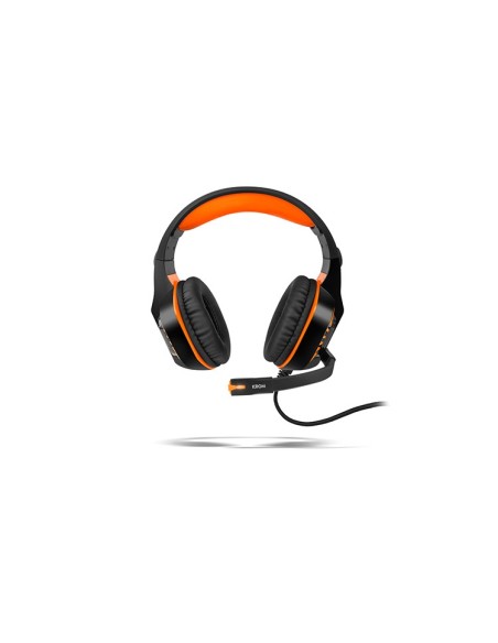 Krom Konor Binaural Diadema Negro, Naranja