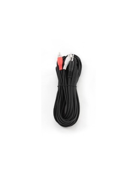Gembird 10m, 3.5mm 2xRCA, M M cable de audio 3,5mm Negro, Rojo, Blanco
