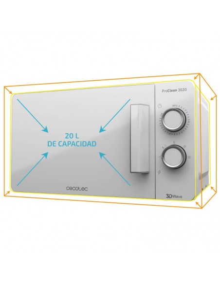 MICROONDAS CECOTEC PROCLEAN 3020 700W BLANCO