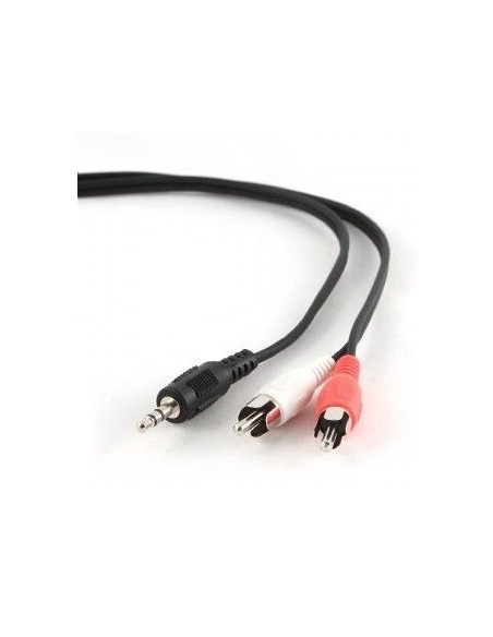Gembird 0.2m, 3.5mm 2xRCA, M M cable de audio 0,2 m 3,5mm Negro, Rojo, Blanco