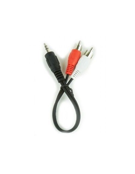 Gembird 0.2m, 3.5mm 2xRCA, M M cable de audio 0,2 m 3,5mm Negro, Rojo, Blanco