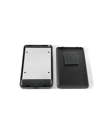 NOX Lite 2.5 2.5" Carcasa de disco duro SSD Negro, Acero inoxidable