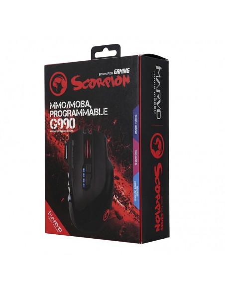 Scorpion G990 ratón USB tipo A Óptico 16000 DPI mano derecha