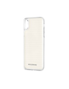 FUNDA HARD CLEAR CASE WITH PAPER TEMPLATE IPHONE X. TRANSPARENTE MOLESKINE
