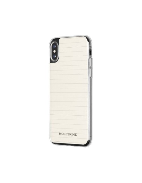 FUNDA HARD CLEAR CASE WITH PAPER TEMPLATE IPHONE X. TRANSPARENTE MOLESKINE