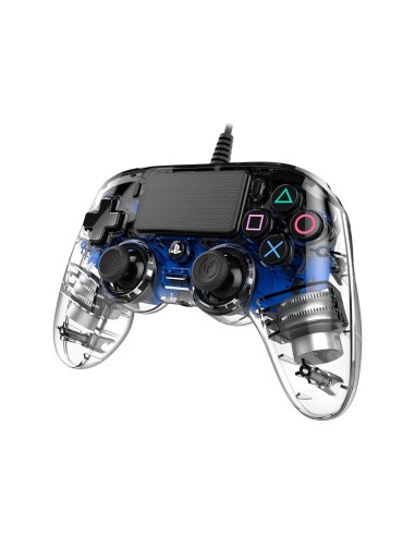 NACON PS4OFCPADCLBLUE mando y volante Gamepad PlayStation 4 Azul, Transparente