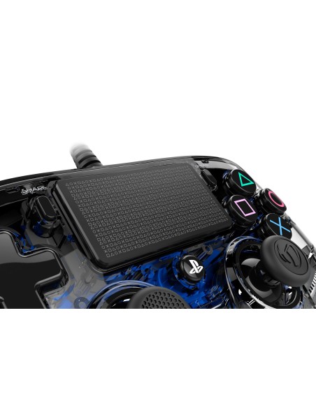 NACON PS4OFCPADCLBLUE mando y volante Gamepad PlayStation 4 Azul, Transparente